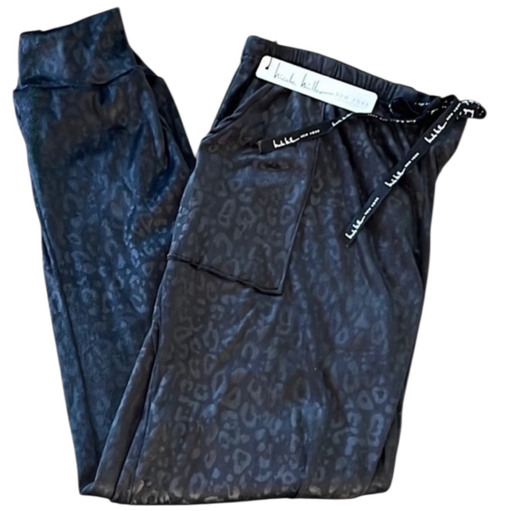 Nicole Miller - ’Black Leopard’ Lounge Pant. SZ: Large. NWT Last One!